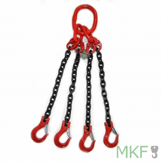 4-Strang Kettengehänge mit SGB Haken 8-8